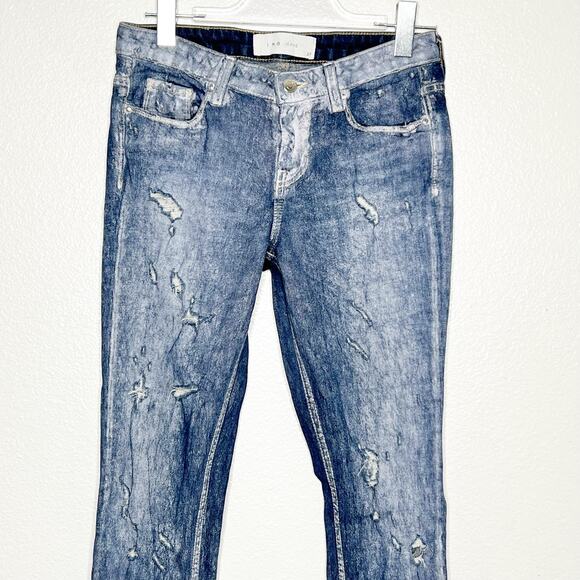 IRO JEANS Womens Iro Low Rise Skinny Jeans Stretch Distressed Bleached Size 27 - Picture 3 of 7